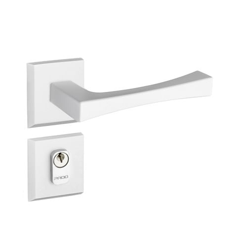 Fechadura Externa Pado Vivaldi 40mm Roseta Branca - 885-80e Cor:branco