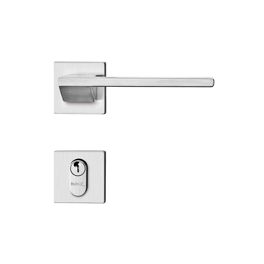 Fechadura Externa 55 Squadro Mz440 Cromado Acetinado Papaiz