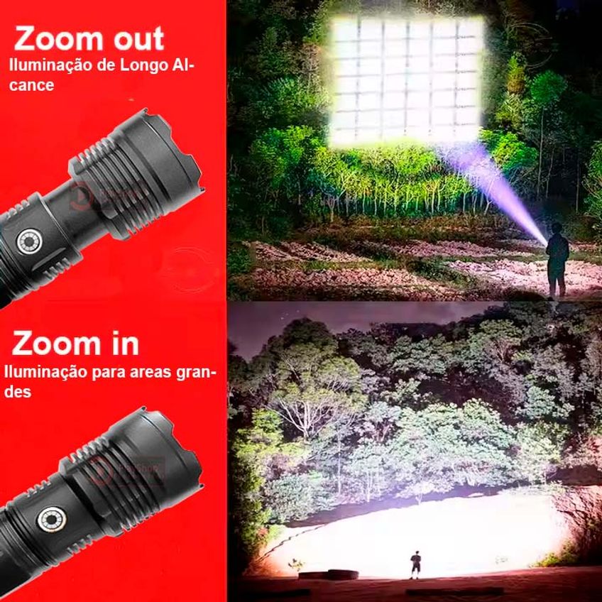 P360 Lanterna Sabre De Luz 2km Led Laser Recarregável Tática Mais Forte Do Mundo Potente Impermeavel Zoom Usb - imagem 4