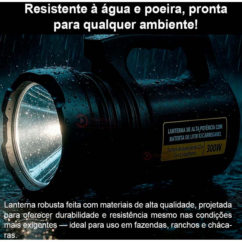 Holofote Recarregável, Lanterna Impermeável Farolete Sabre De Luz 2km Ultra Brilhante Longo Alcance - imagem 3
