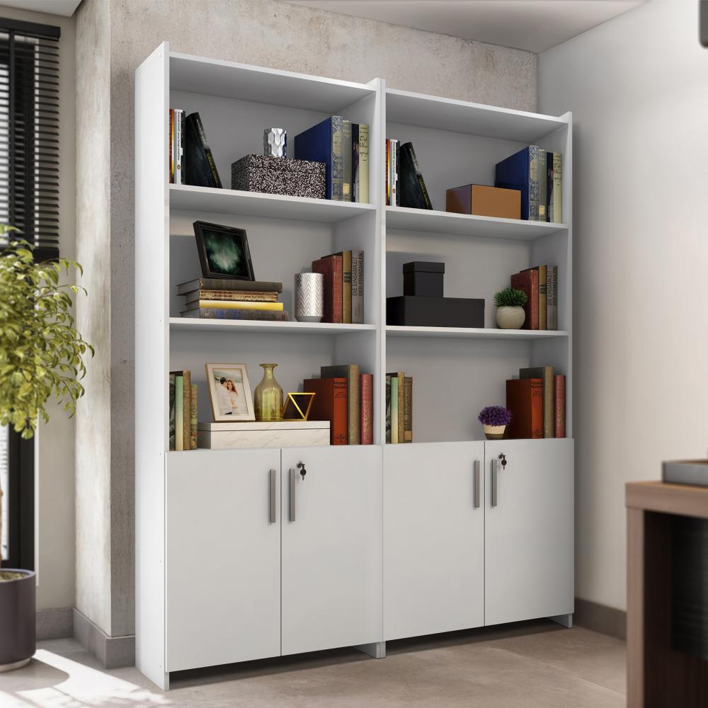 Armario Multiuso Para Escritório Duplo Com Chave Notável Móveis