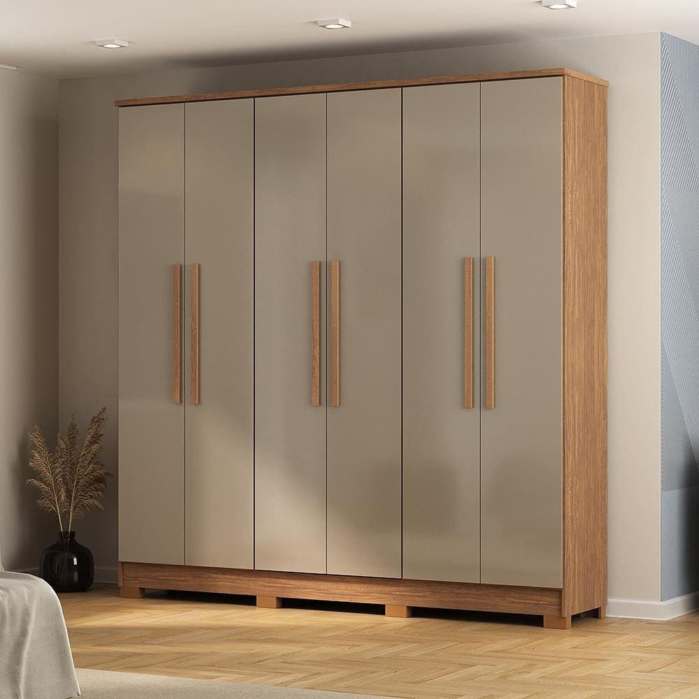 Guarda-roupa Casal Atualle São Paulo 6 Portas Com Reflecta