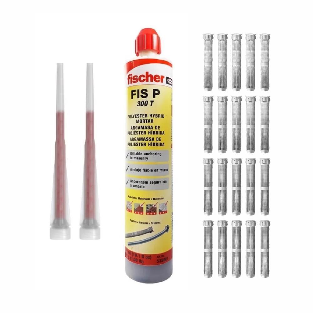 01 Chumbador Químico Com 20 Camisas Bucha Injeção 12mm