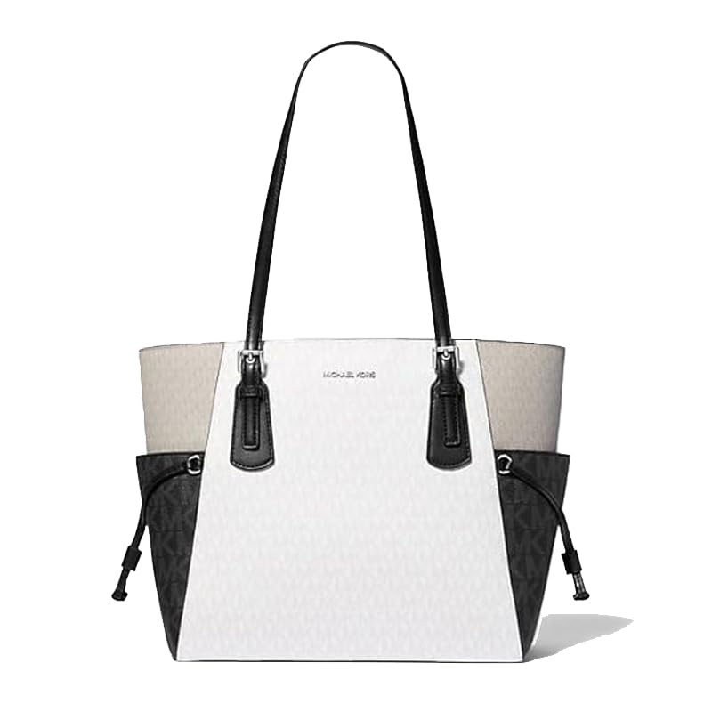 Sacola Michael Kors Voyager Grande Feminina Branca Óptica