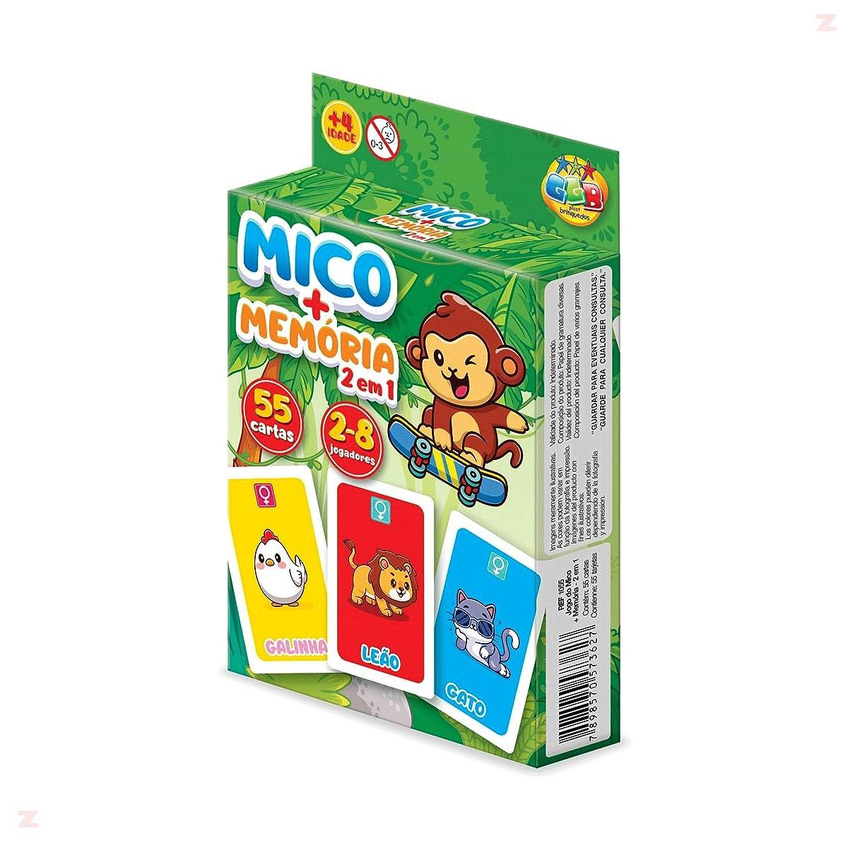 Jogo De Cartas Mico + Memoria 2 Em 1 - Carrefour