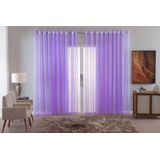 Cortina Sala Quarto Voal Liso Delicate 300x280 Transparente