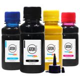 Kit 4 Tintas para Epson L575 Ecotank CMYK Aton Pigmentada 100ml