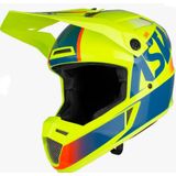 CAPACETE MOTOCROSS TRILH ASW BRIDGE AMARELO FLUO AZUL TAM 58