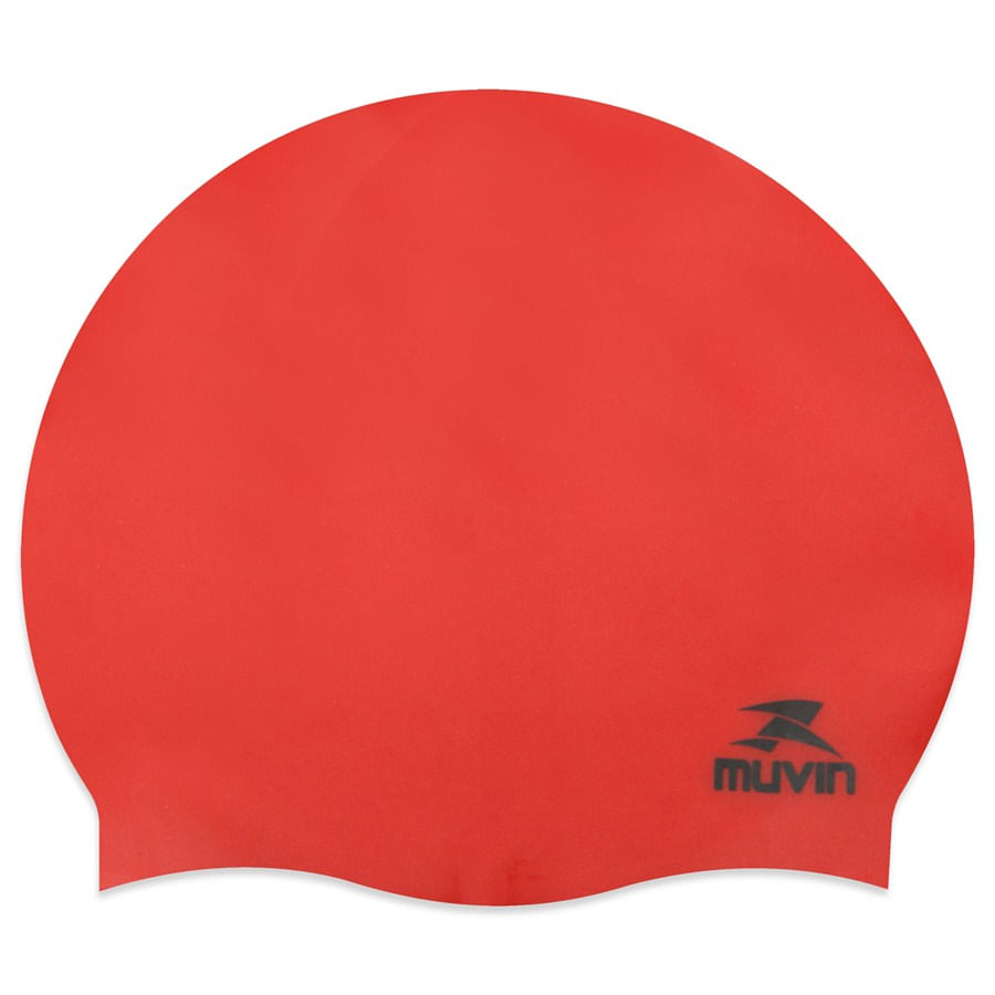 Touca de Natação em Silicone Standard Muvin TCS-100 Vermelho