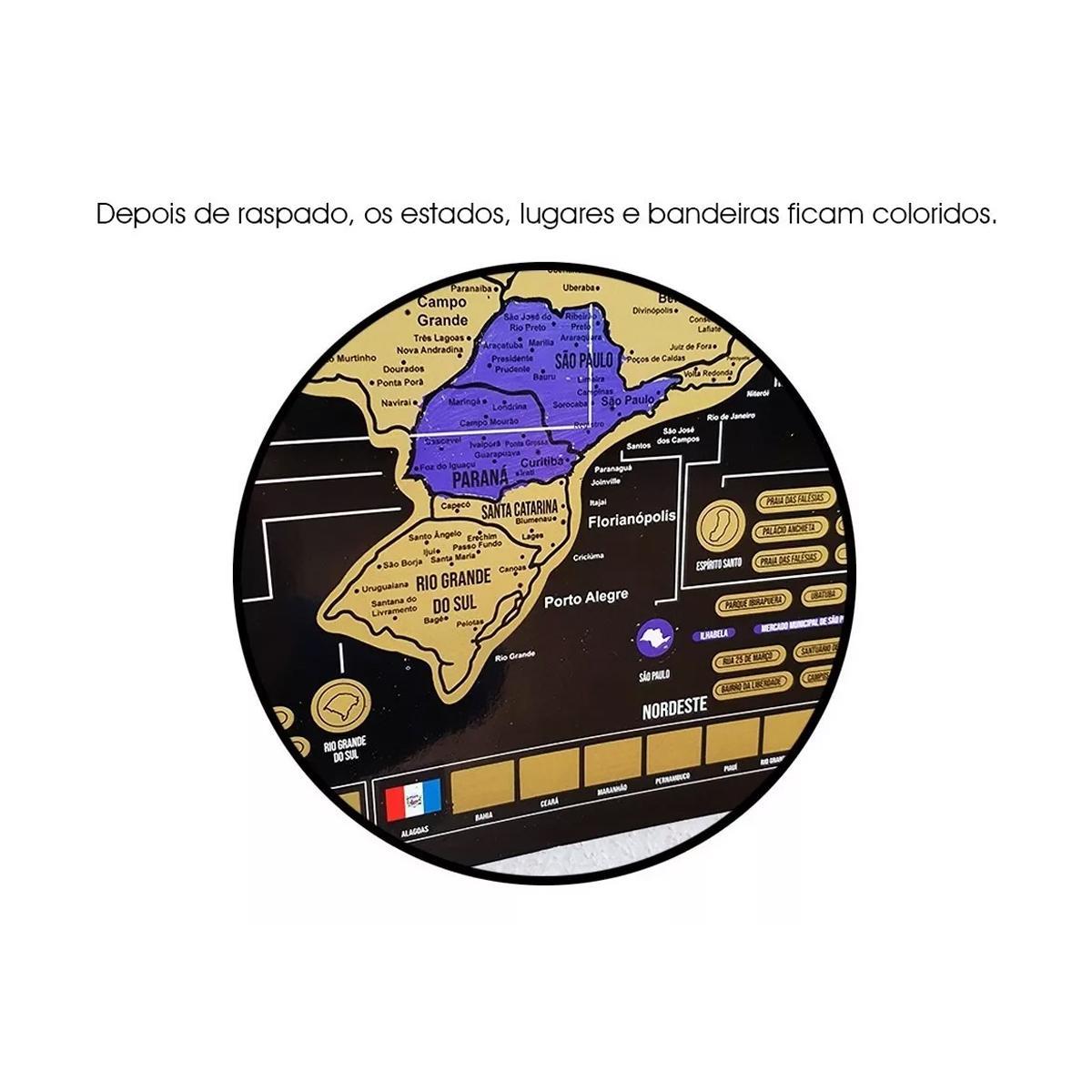 Mapa Do Brasil De Raspar - Nova Versão 2023 - 73x50cm - Carrefour