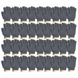 Kit 36 Pares Luva Pano Tricotada Malha Pigmentada Preta Epi