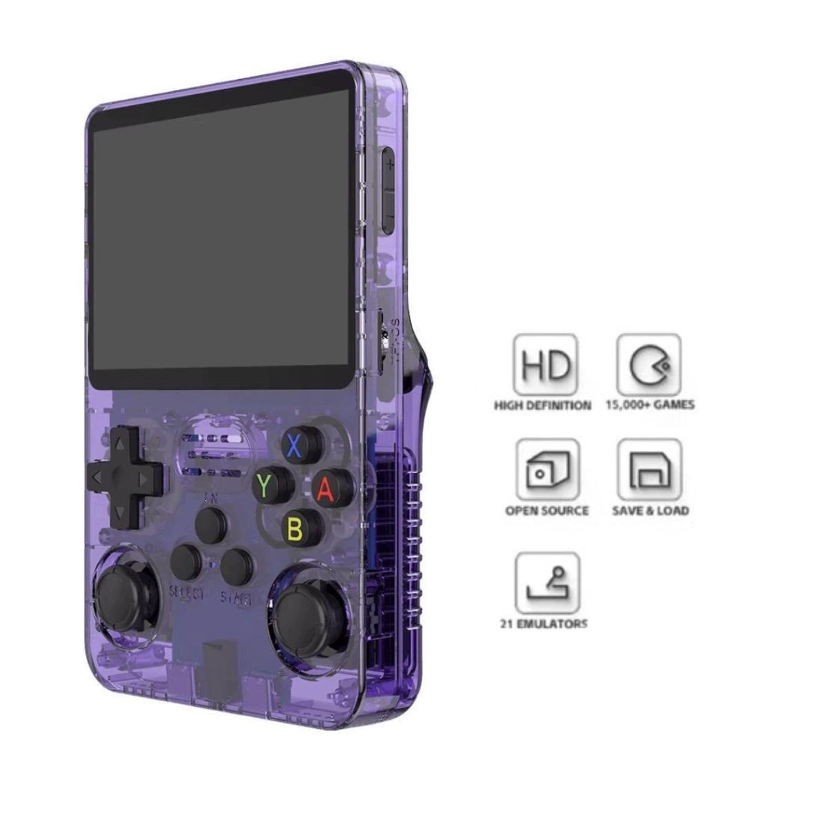 Video Game Portátil R36s 64gb +15000 Jogos K5 X12 Roxo - Carrefour