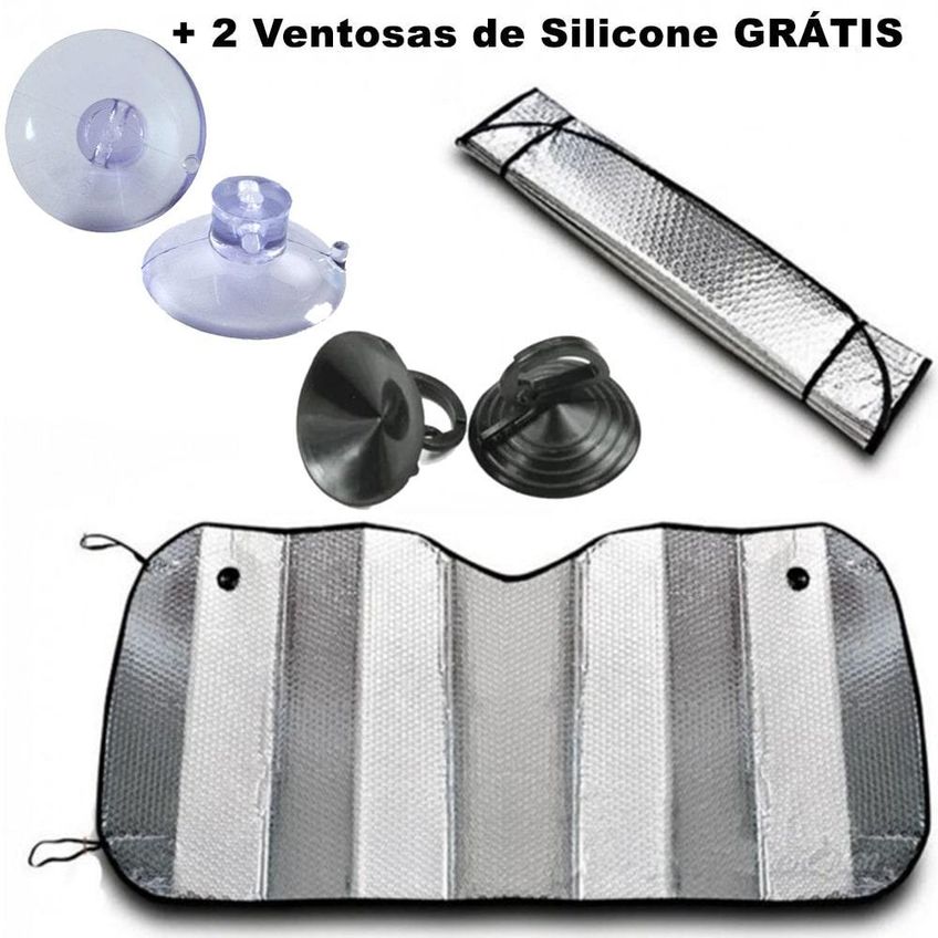 Kit C/5 Protetor Solar Parabrisas Quebra Sol Carros 125x60cm - imagem 2