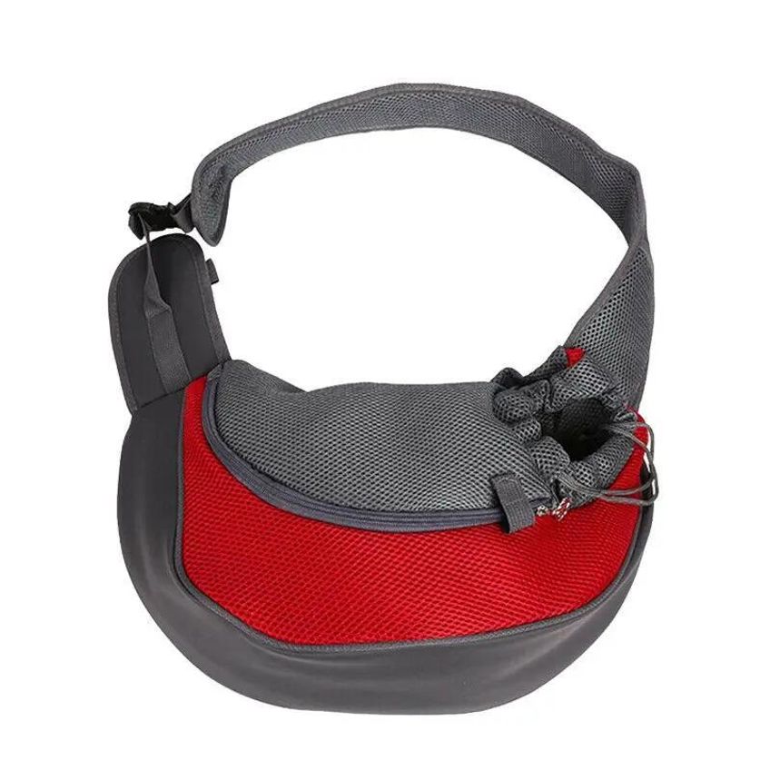 Bolsa De Ombro Para Transporte Pet Cães E Gato- S - Vermelho - imagem 2