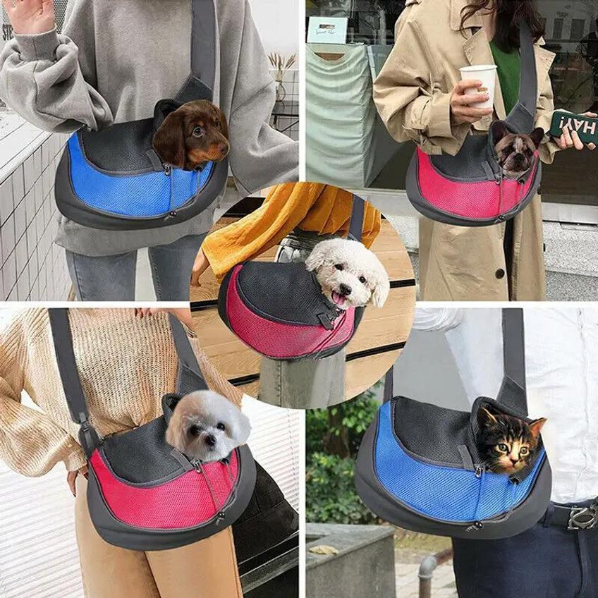 Bolsa De Ombro Para Transporte Pet Cães E Gato- S - Vermelho - imagem 5