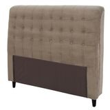 Cabeceira Para Cama Box Solteiro Dama 950mm - Suede Marrom Taupe - Simbal