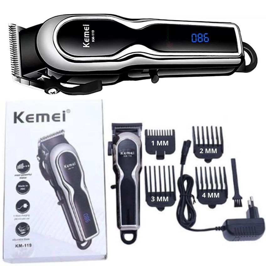 Cortador De Cabelo Kmei Km-119 Para Cabelo Com Com Tela Led - imagem 2