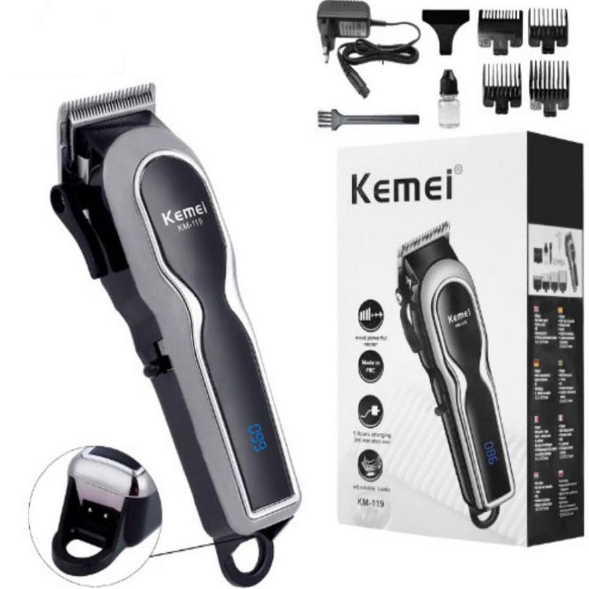 Cortador De Cabelo Kmei Km-119 Para Cabelo Com Com Tela Led - imagem 4