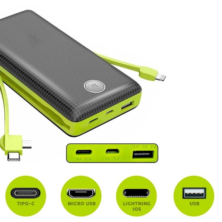 Carregador Power Bank 20000mah Rápido E Universal - imagem 5