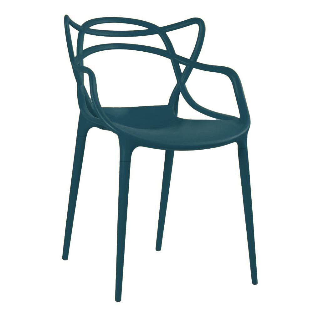 Cadeira Masters Allegra Com Assento Removível Azul Petróleo