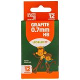 Kit 4 Cxs C/12 Tubos Mina Grafite Para Lapiseiras 0.7mm Hb