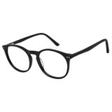 Armação Oculos De Grau Redondo Retrô Masculino Preto 2104