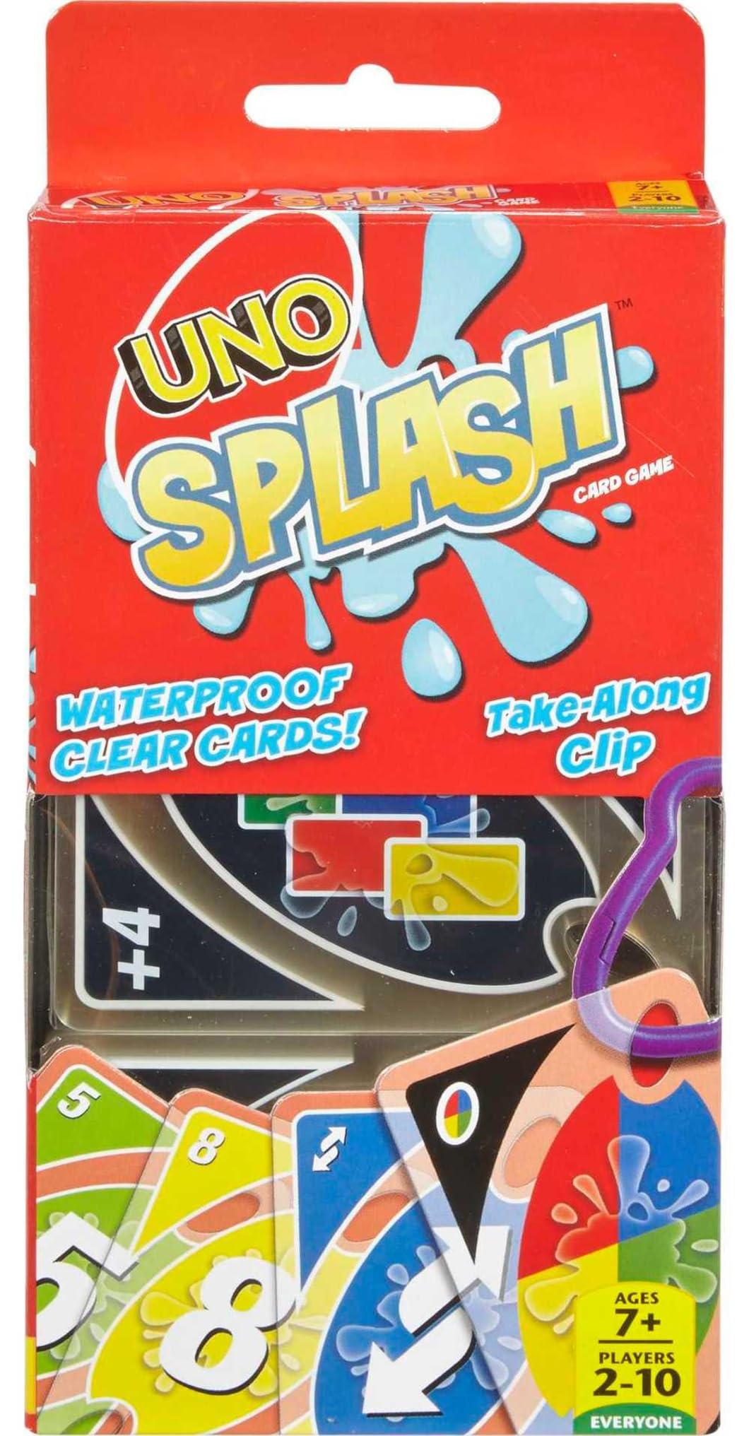 Jogo De Cartas Mattel Games Uno Splash Plástico Resistente À Água