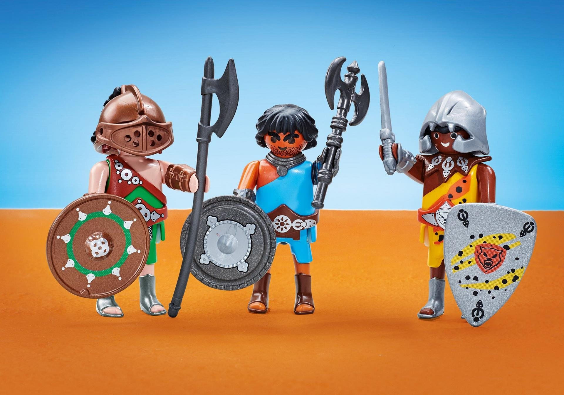 Toy Playmobil 6590 Três Gladiadores Para Crianças