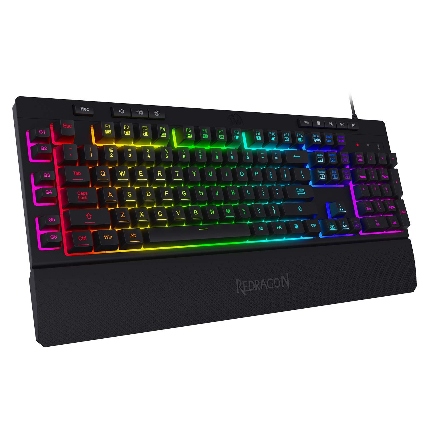 Teclado Para Jogos Redragon K512 Shiva Rgb Membrane