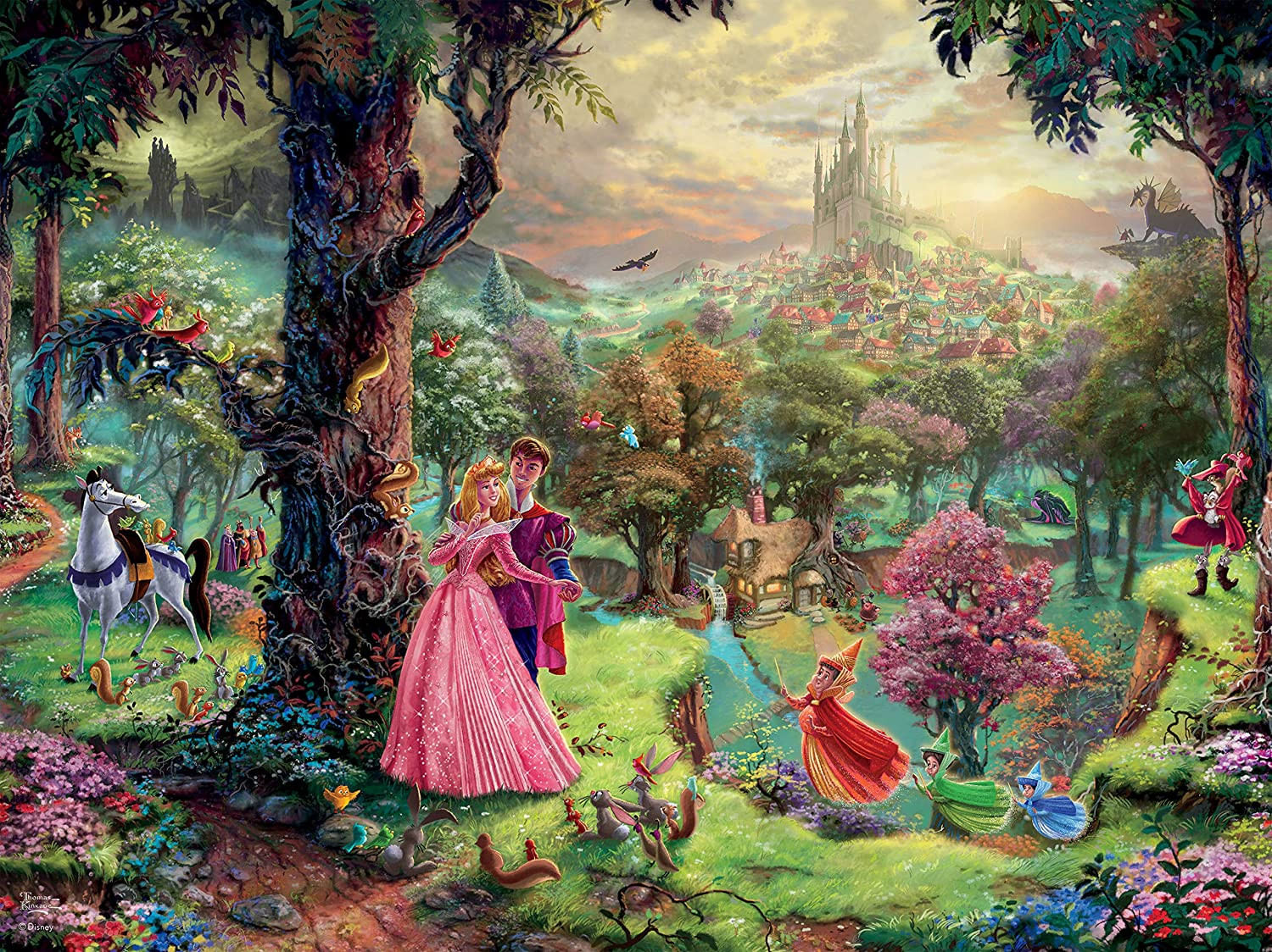 Ceaco Thomas Kinkade Disney Sleeping Beauty Jigsaw Puzzle, 1500