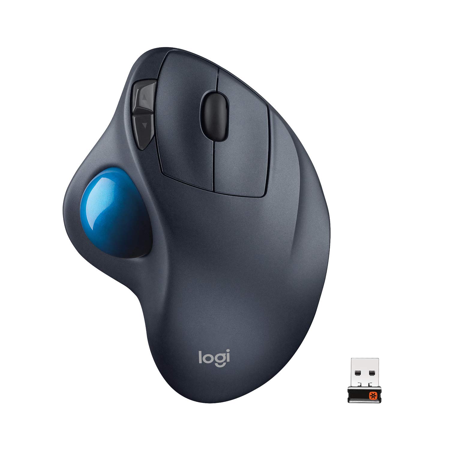 Logitech M570 Mouse Trackball Sem Fio – Design Ergonômico Com Forma Esculpida À Direita, Compatível Com Apple Mac E Microsoft Windows Computers,