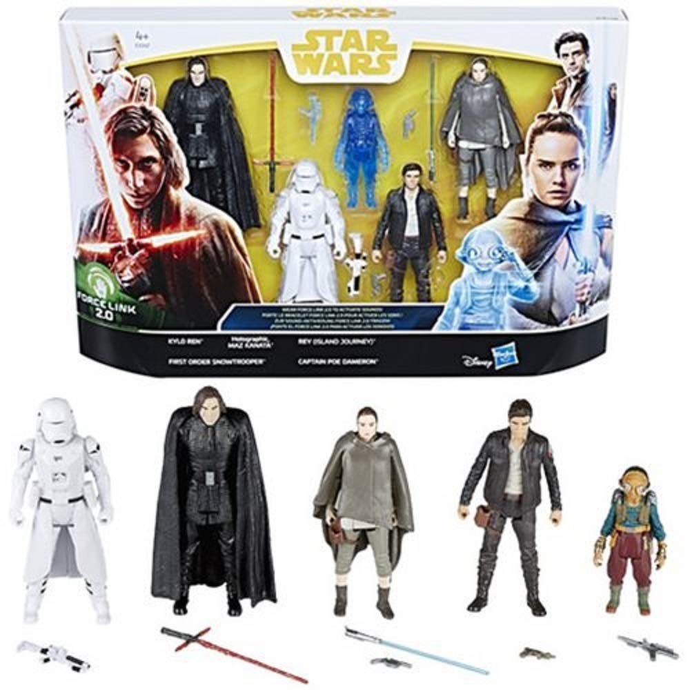 Bonecos De Ação Sw Star Wars Force Link 2.0 The Last Jedi, Pacote Com 5
