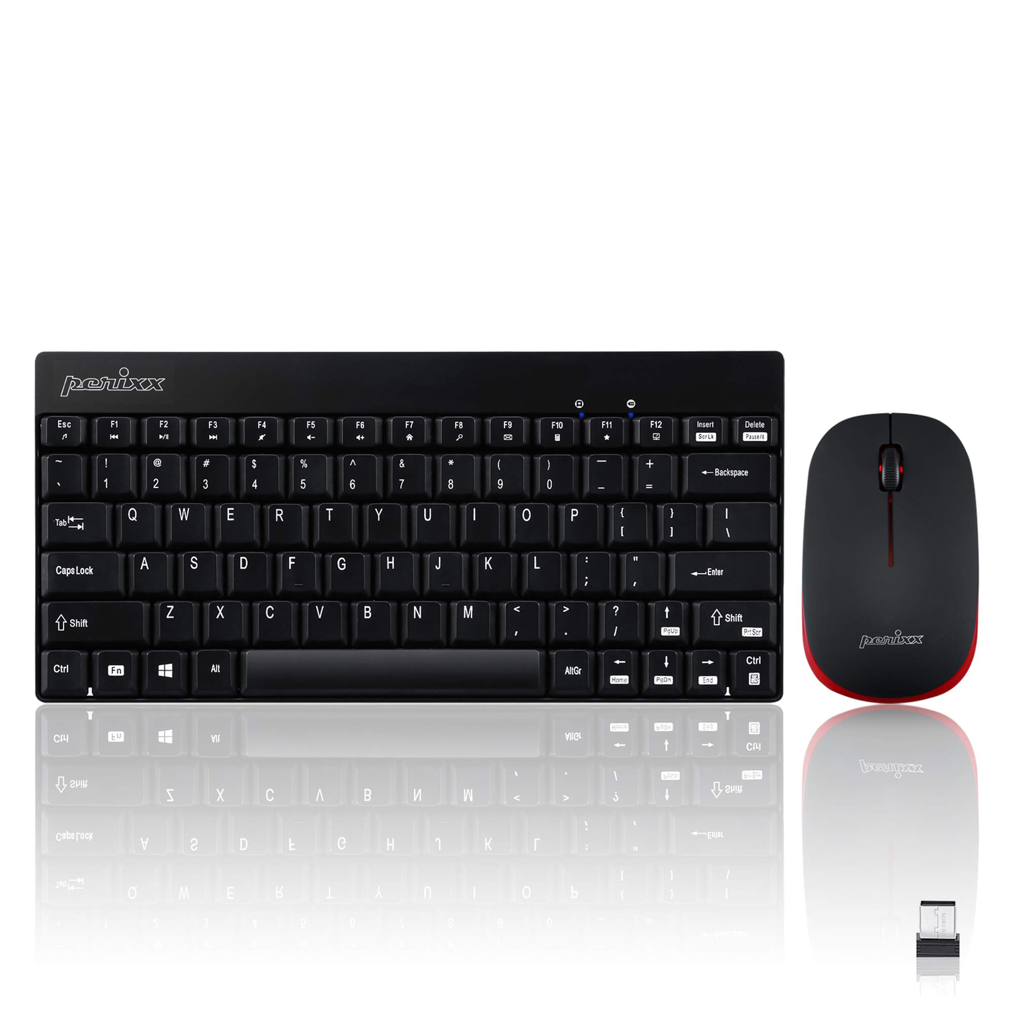 Conjunto De Mini Teclado E Mouse Sem Fio Perixx Periduo-712b