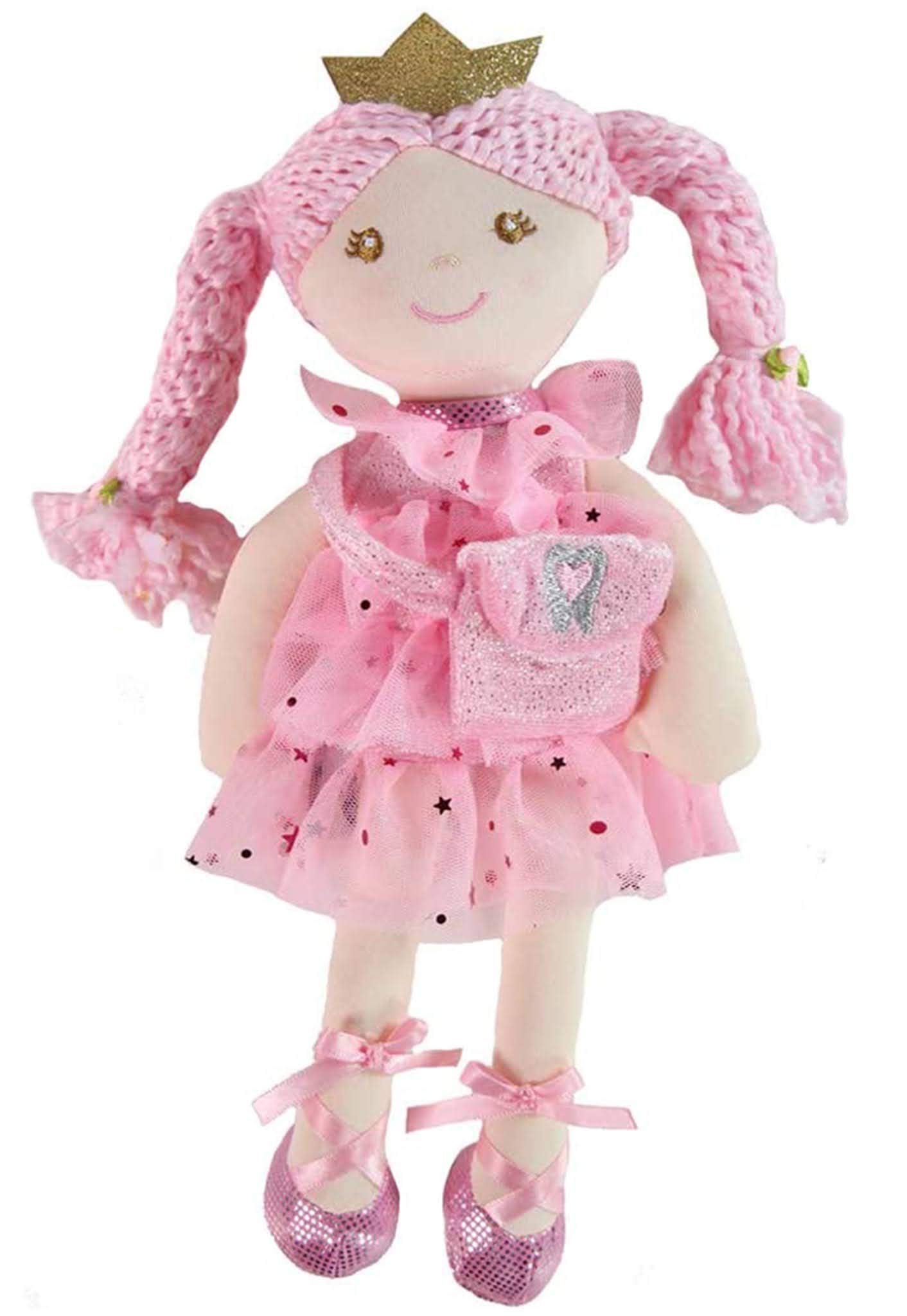 Boneca De Pelúcia Making Believe Pink Princess Tooth Fairy 30 Cm