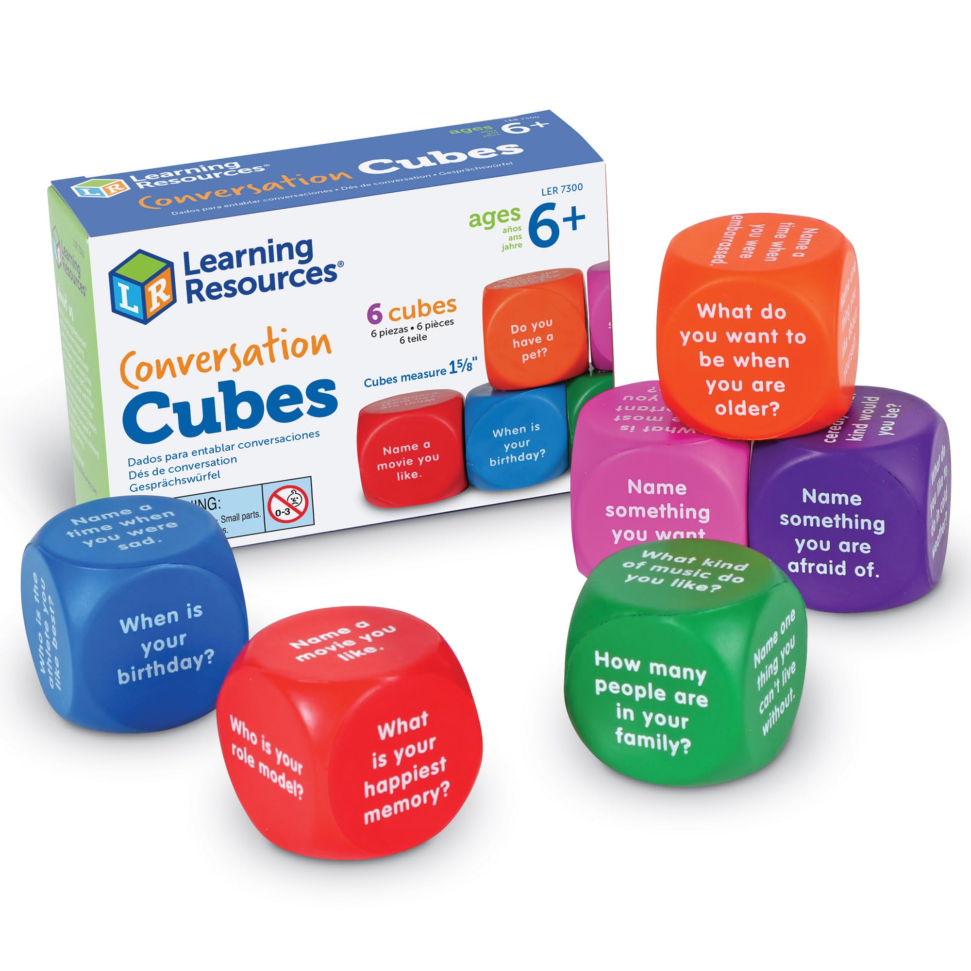Foam Cubes Learning Resources Conversation 6 Pieces, Mais De 6 Anos