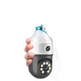 Lâmpada Câmera Wifi Com Lente Dupla E Visão Noturna