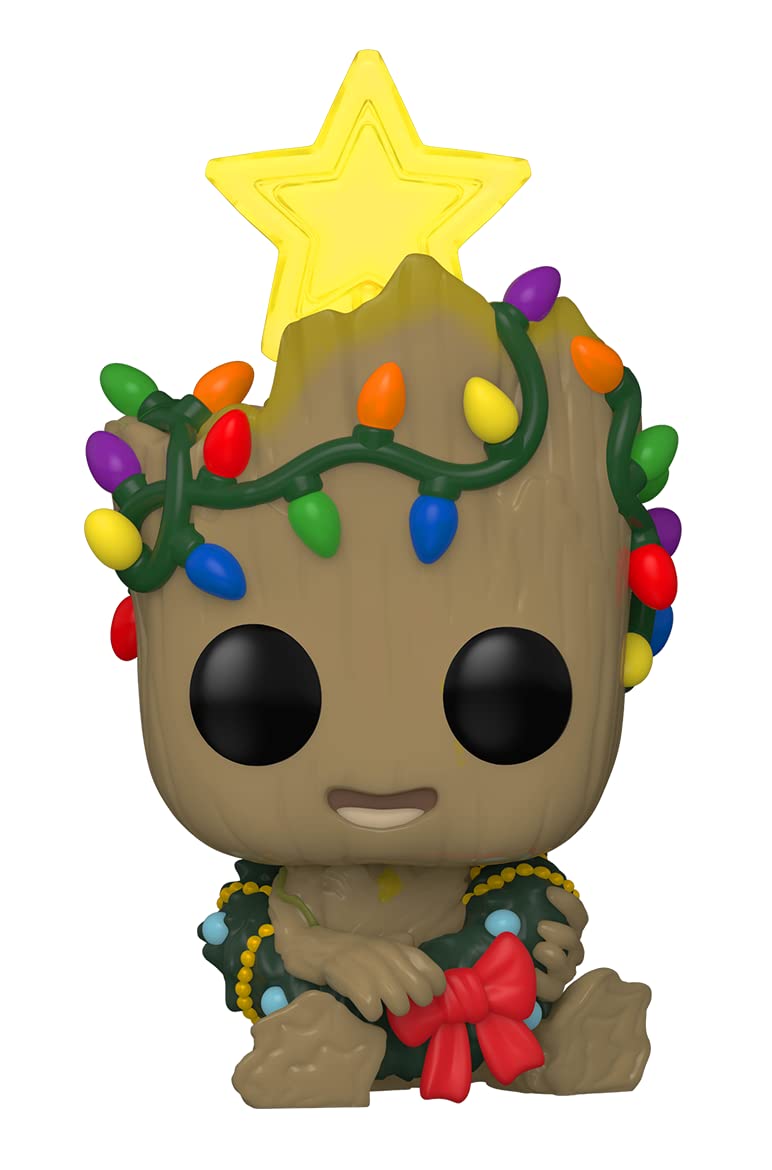 Figura Funko Pop! Marvel Holiday Groot Com Luzes De 9,5 Cm