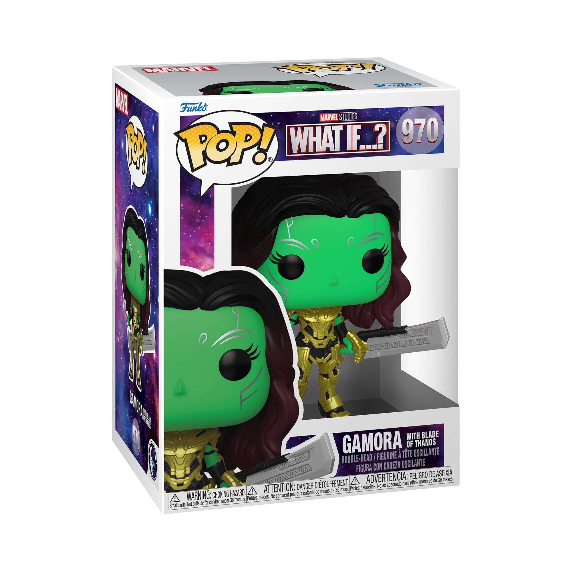 Funko Pop Marvel E Se? Gamora Com Lâmina De Thanos 10cm