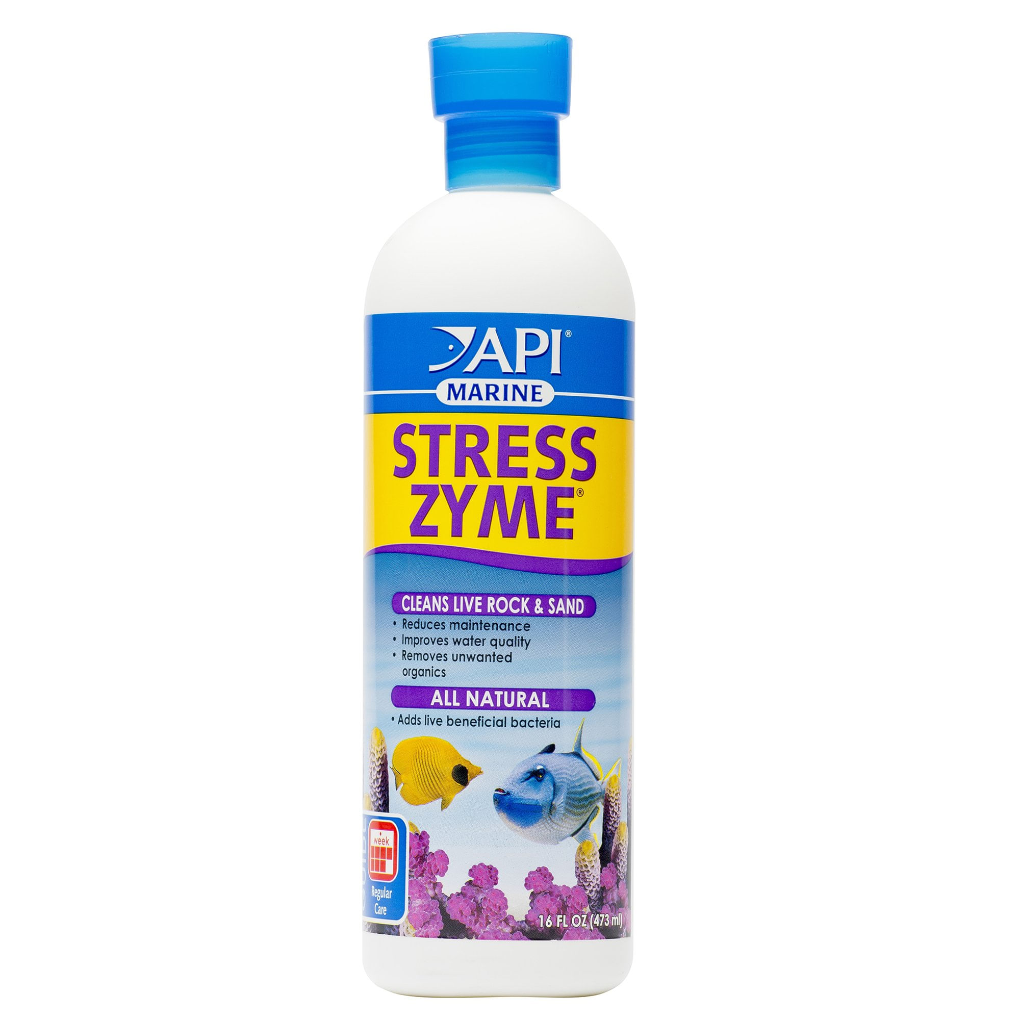 Solução De Limpeza Api Marine Stress Zyme 473ml Saltwater