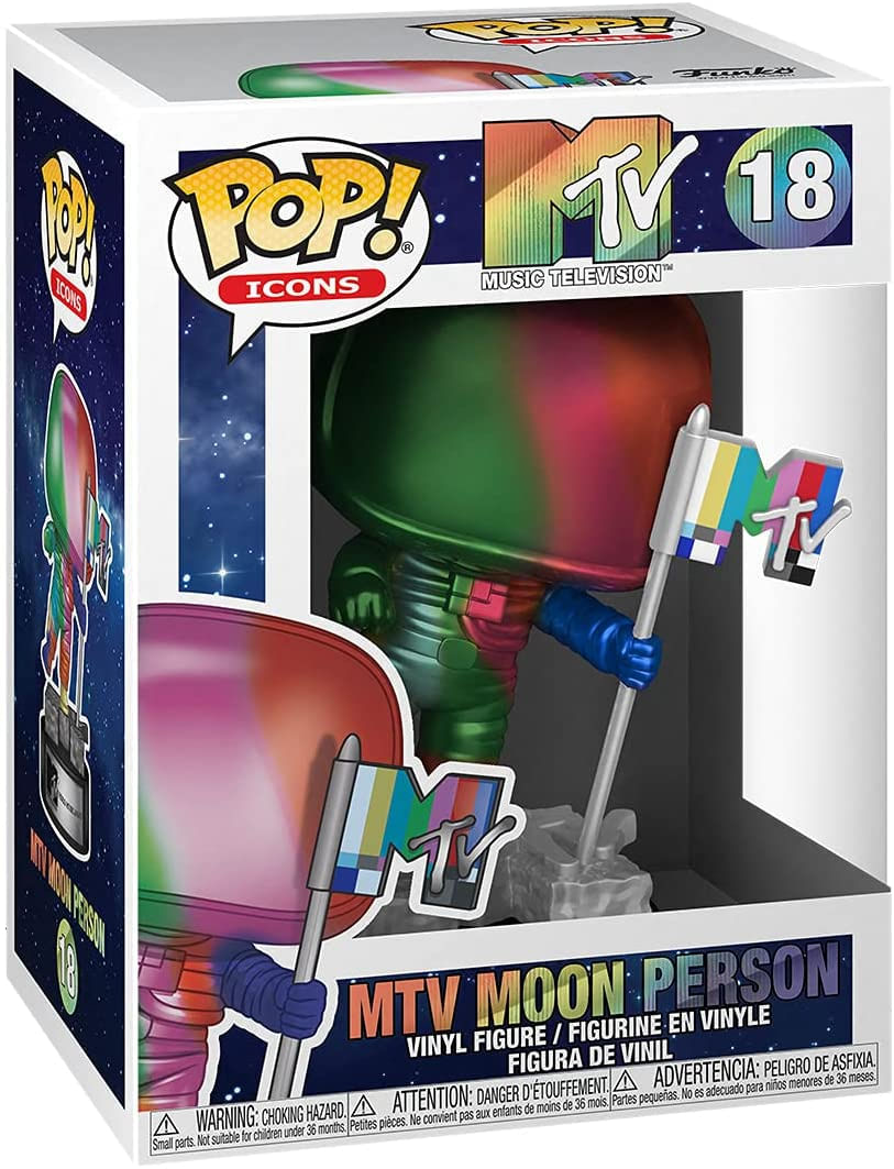 Boneco Colecionável Funko Pop! Ícones De Anúncios Mtv Rainbow Moon Person