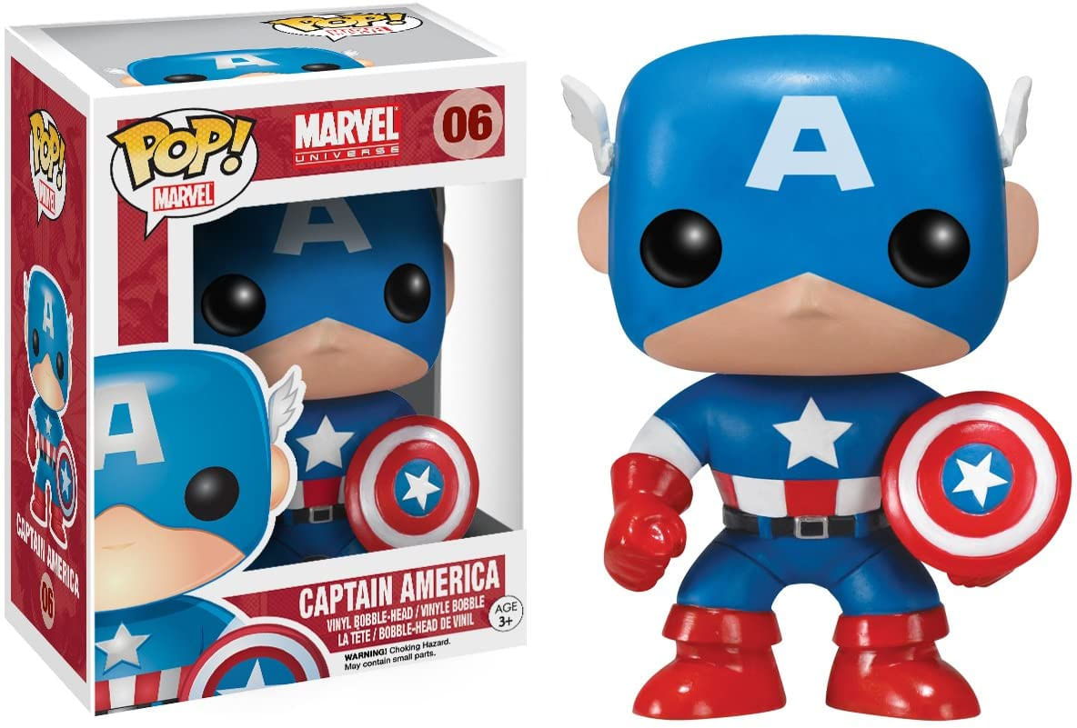 Funko Capitão América Marvel Vinil Pop 3.75 Pol