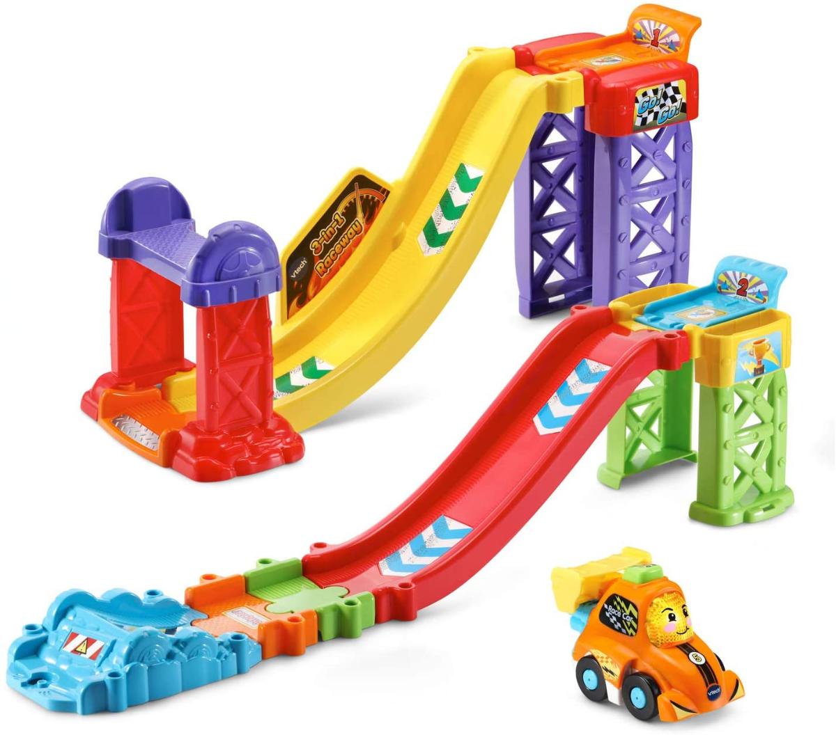 VTech Go! Ir! Smart Wheels 3-em-1 Lançamento e Go Raceway