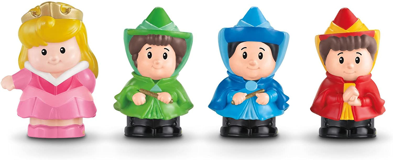Brinquedo Fisher-price Little People Disney Princess Aurora Com 4 Bonecos
