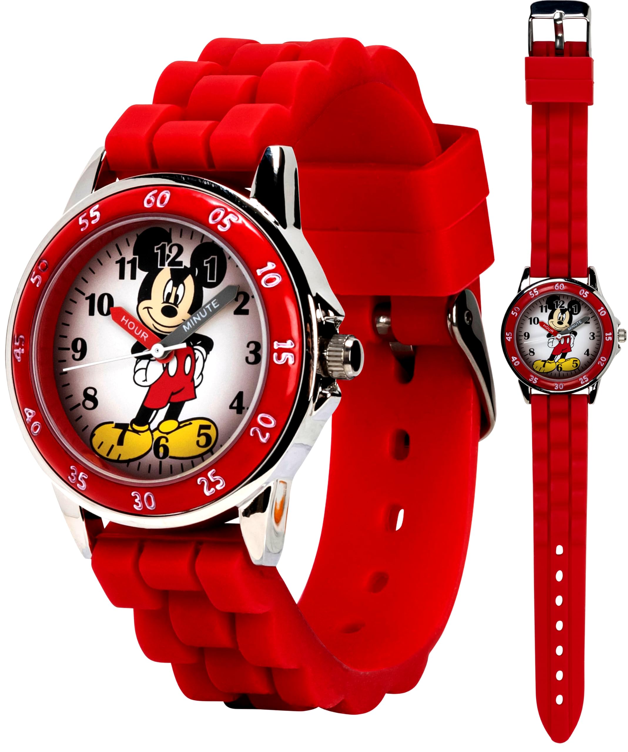 Relógio Accutime Disney Mickey Mouse Kids Com Pulseira De Silicone