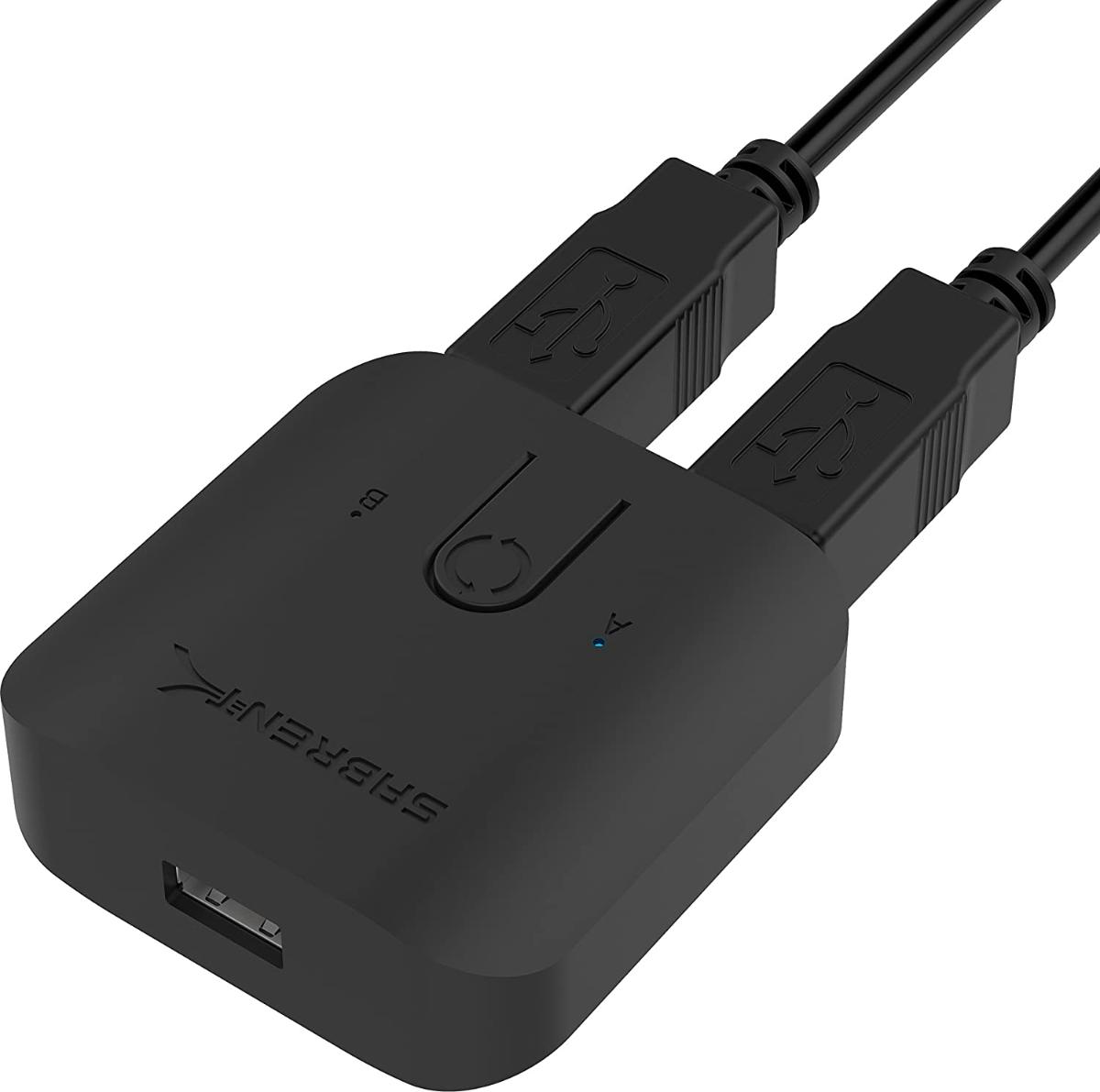 Sabrent USB 2.0 Compartilhamento switch para múltiplos computadores e periféricos Indicadores de dispositivo LED (USB-SW20)