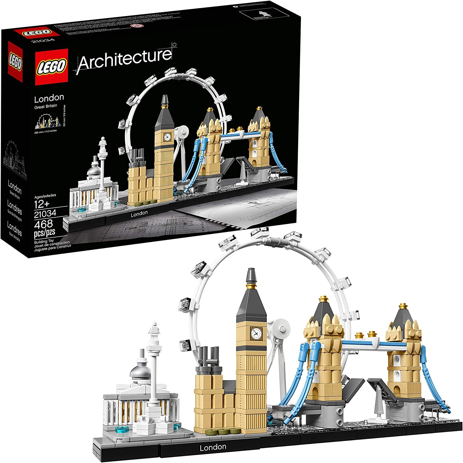 Conjunto De Construção Lego Architecture London Skyline 21034 468 Unidades