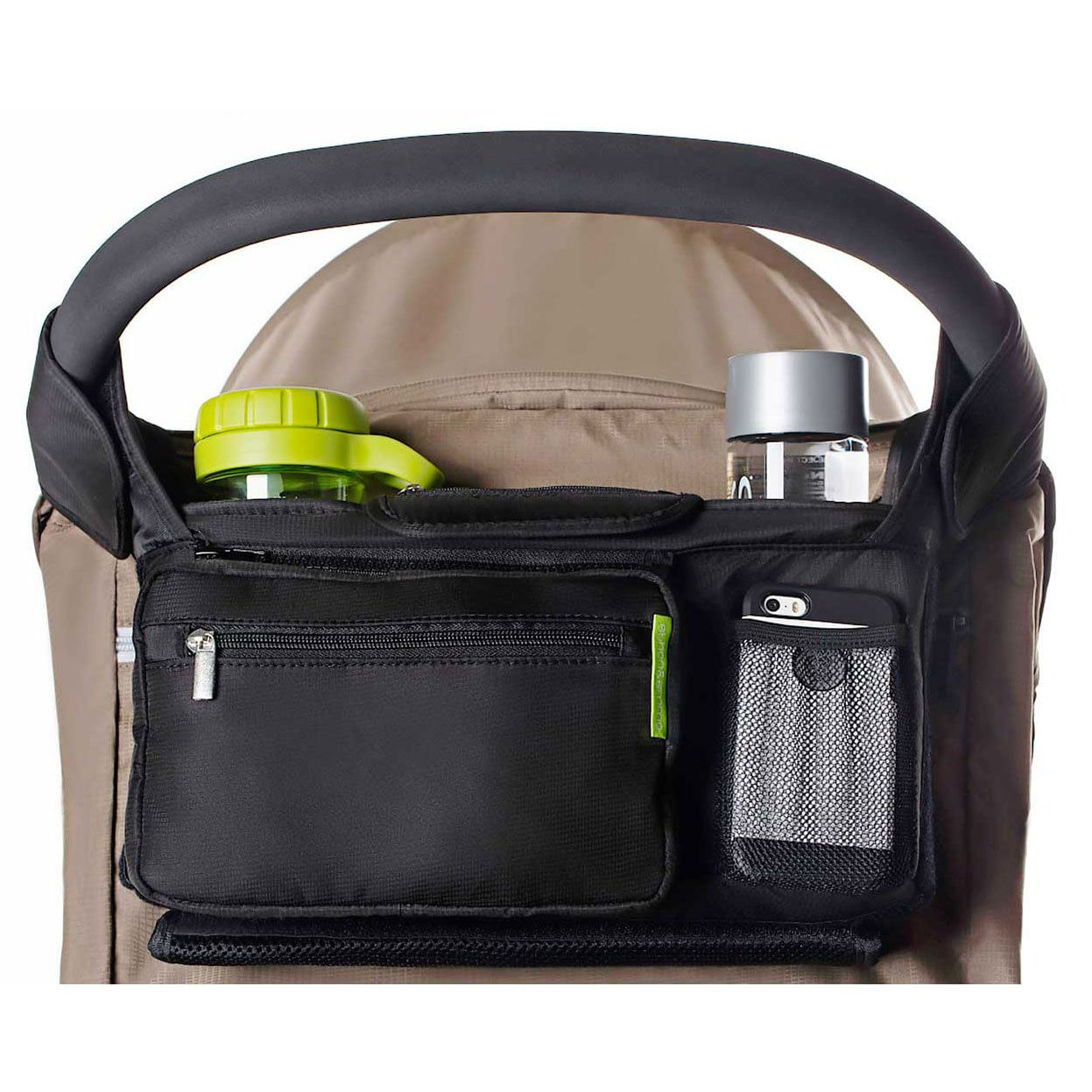 Ethan &amp; Emma Universal Baby Stroller Organizer Com Porta-copos Isolados Para Mães Inteligentes. Armazenamento De Fraldas, Correias Seguras,