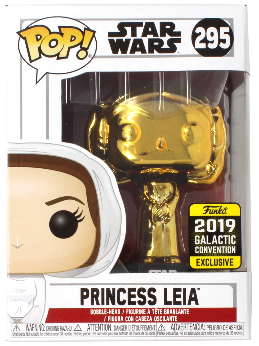 Boneco De Ação Funko Pop! Princesa Leia De Star Wars Em Ouro #295