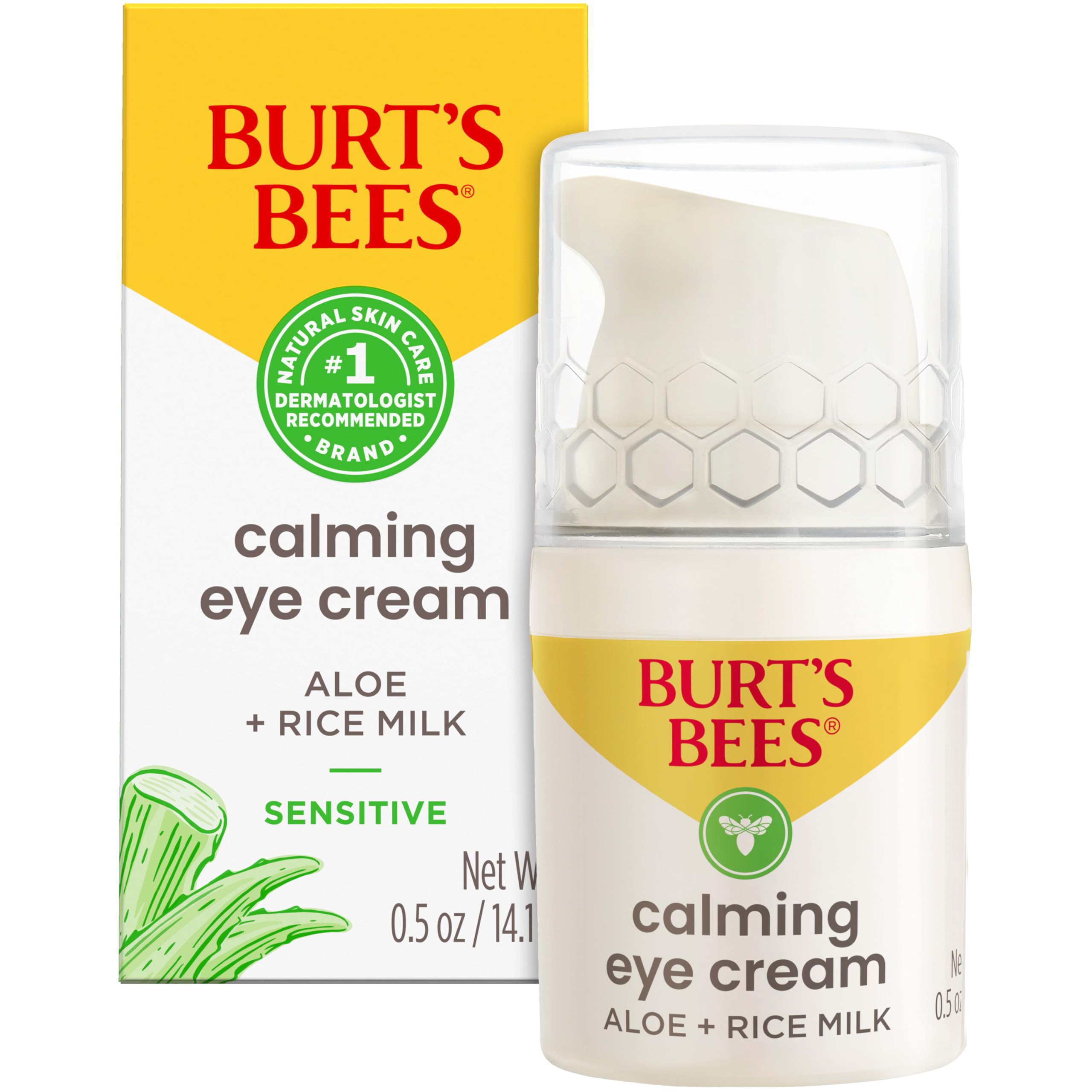 Creme Para Os Olhos Burt's Bees Calming Com Aloe E Leite De Arroz 15ml