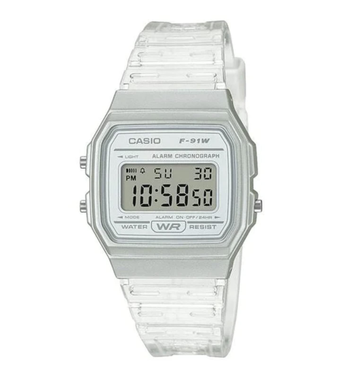 Relógio Casio Quartz F-91ws-7cf Resistente À Água Com Luz Led